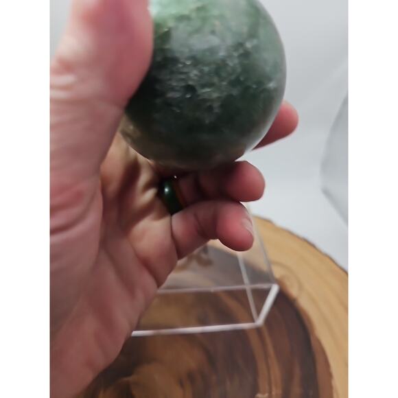 Green Strawberry Quartz 62mm .73lb W/stand - Picture 8 of 12